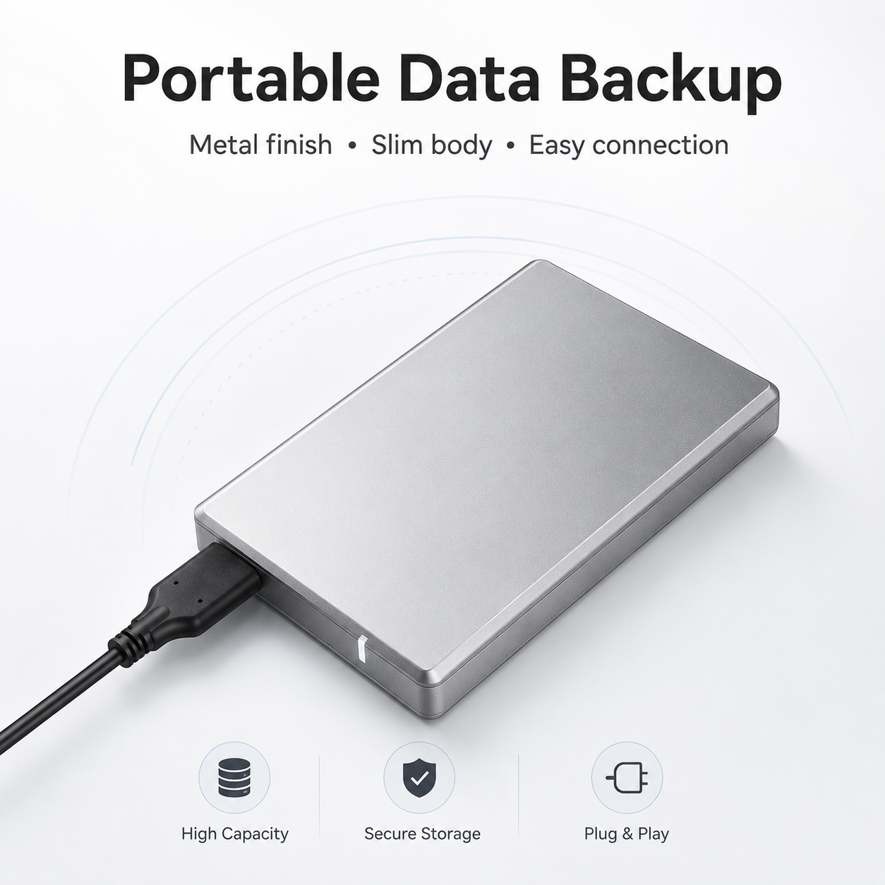 Ultra-Slim Metal External Hard Drive
